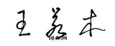 骆恒光王若木草书个性签名怎么写