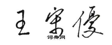 骆恒光王宋优草书个性签名怎么写