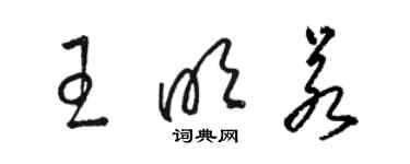 骆恒光王明若草书个性签名怎么写