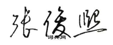 骆恒光张俊熙草书个性签名怎么写