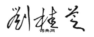 骆恒光刘桂芝草书个性签名怎么写
