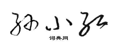 骆恒光孙小红草书个性签名怎么写