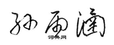 骆恒光孙雨涵草书个性签名怎么写