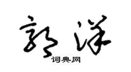 朱锡荣郭洋草书个性签名怎么写