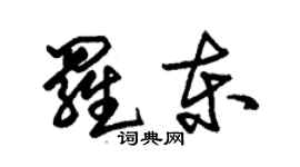 朱锡荣罗东草书个性签名怎么写