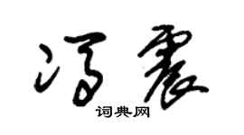 朱锡荣冯震草书个性签名怎么写