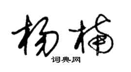 朱锡荣杨楠草书个性签名怎么写