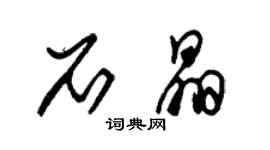 朱锡荣石晶草书个性签名怎么写