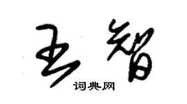 朱锡荣王智草书个性签名怎么写