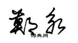 朱锡荣郑永草书个性签名怎么写