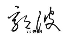 骆恒光郭波草书个性签名怎么写