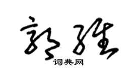 朱锡荣郭维草书个性签名怎么写