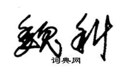 朱锡荣魏科草书个性签名怎么写