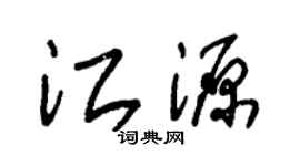 朱锡荣江源草书个性签名怎么写