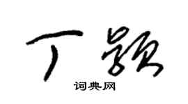 朱锡荣丁颖草书个性签名怎么写