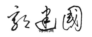 骆恒光郭建国草书个性签名怎么写