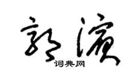 朱锡荣郭滨草书个性签名怎么写