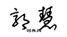 朱锡荣郭慧草书个性签名怎么写