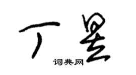 朱锡荣丁昱草书个性签名怎么写