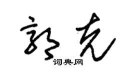 朱锡荣郭克草书个性签名怎么写