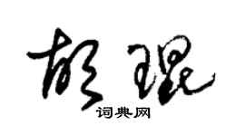 朱锡荣胡琨草书个性签名怎么写