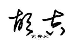 朱锡荣胡吉草书个性签名怎么写