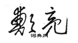 骆恒光郑亮草书个性签名怎么写