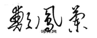 骆恒光郑凤兰草书个性签名怎么写