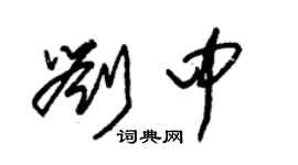 朱锡荣刘中草书个性签名怎么写