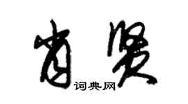 朱锡荣肖贤草书个性签名怎么写