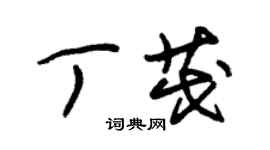 朱锡荣丁茂草书个性签名怎么写