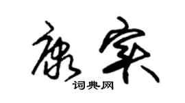 朱锡荣康实草书个性签名怎么写