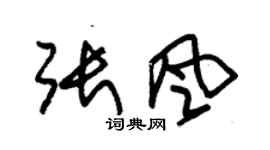 朱锡荣张风草书个性签名怎么写