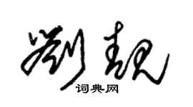 朱锡荣刘靓草书个性签名怎么写
