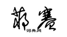 朱锡荣蒋赛草书个性签名怎么写