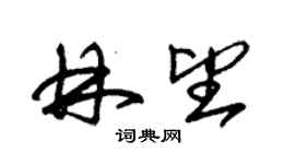 朱锡荣林望草书个性签名怎么写