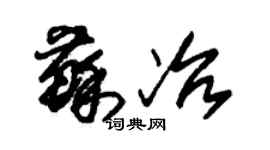 朱锡荣苏冶草书个性签名怎么写