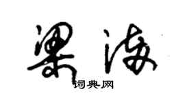 朱锡荣梁满草书个性签名怎么写