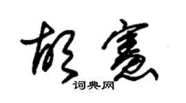 朱锡荣胡宪草书个性签名怎么写