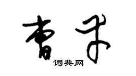 朱锡荣曹幸草书个性签名怎么写