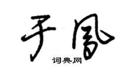 朱锡荣于凤草书个性签名怎么写