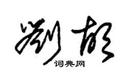 朱锡荣刘胡草书个性签名怎么写