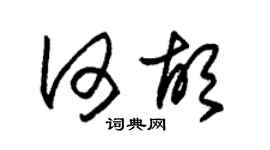 朱锡荣何胡草书个性签名怎么写