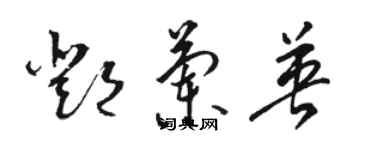 骆恒光邓兰英草书个性签名怎么写