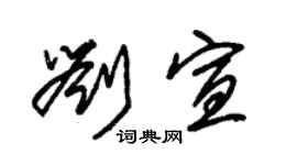 朱锡荣刘宣草书个性签名怎么写