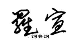 朱锡荣罗宣草书个性签名怎么写