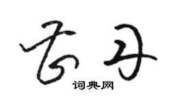 骆恒光曹丹草书个性签名怎么写
