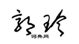 朱锡荣郭玲草书个性签名怎么写