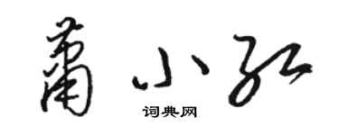 骆恒光萧小红草书个性签名怎么写