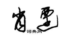 朱锡荣肖迁草书个性签名怎么写